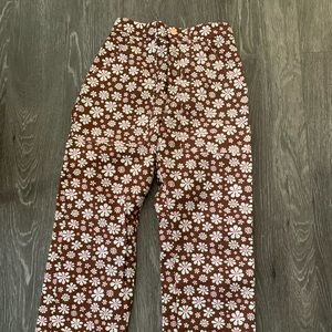 BIG BUD PRESS BROWN LAZY DAISY WORKPANTS SIZE XS